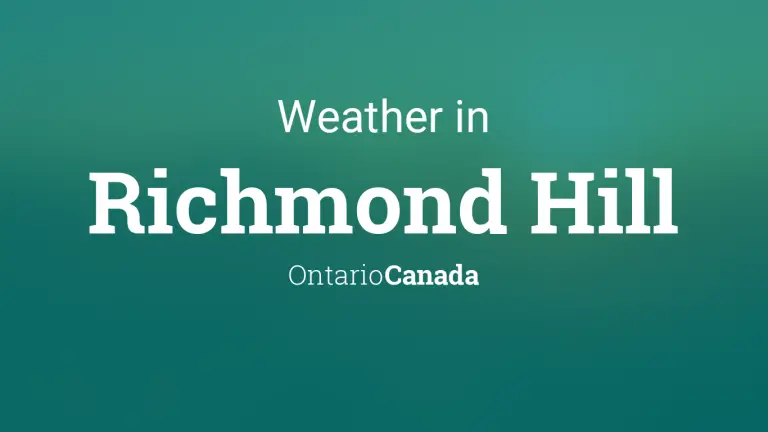 Weather Forecast in Richmond Hill, Ontario, Canada