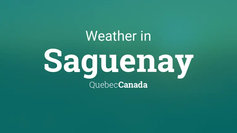 Weather Forecast in Saguenay, Quebec, Canada