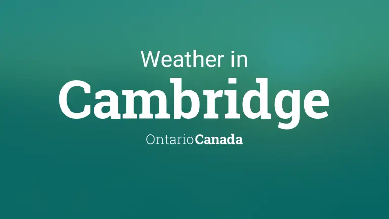 Weather Forecast in Cambridge, Ontario, Canada