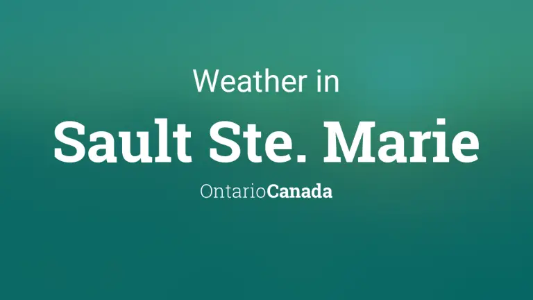 Weather Forecast in Sault Ste. Marie, Ontario, Canada