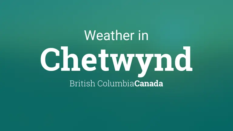 Weather Forecast in Chetwynd, British Columbia, Canada