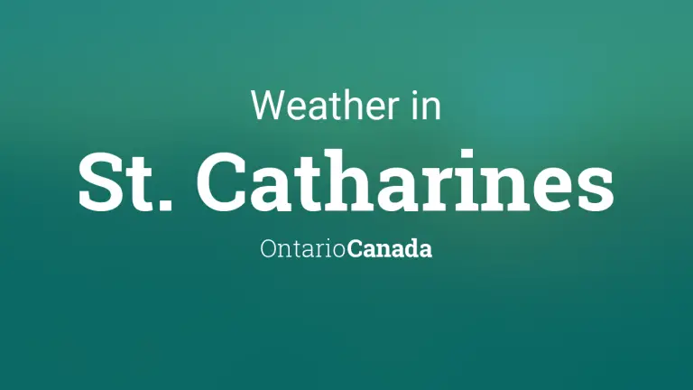 Weather Forecast in St. Catharines, Ontario, Canada