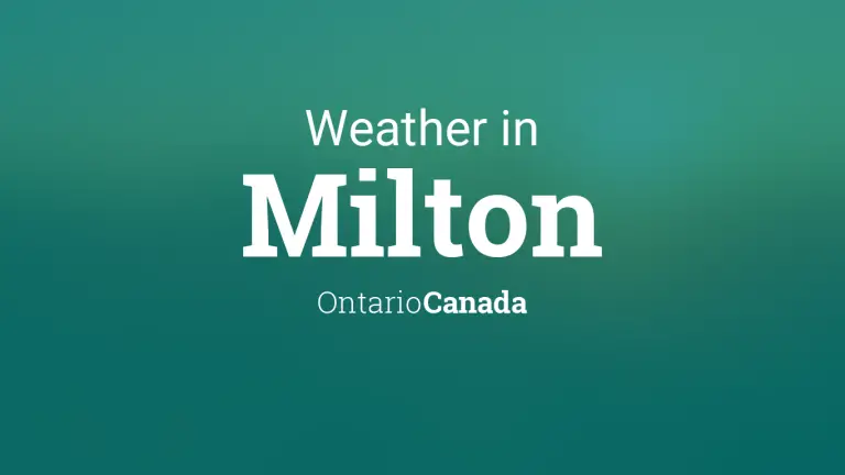 Weather Forecast in Milton, Ontario, Canada