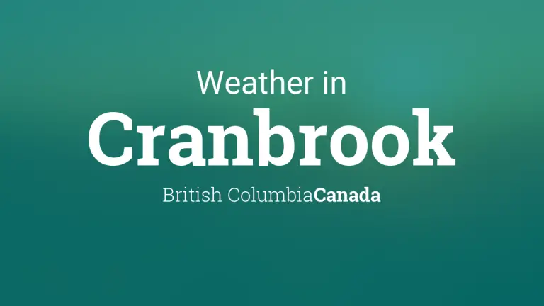 Weather Forecast in Cranbrook, British Columbia, Canada