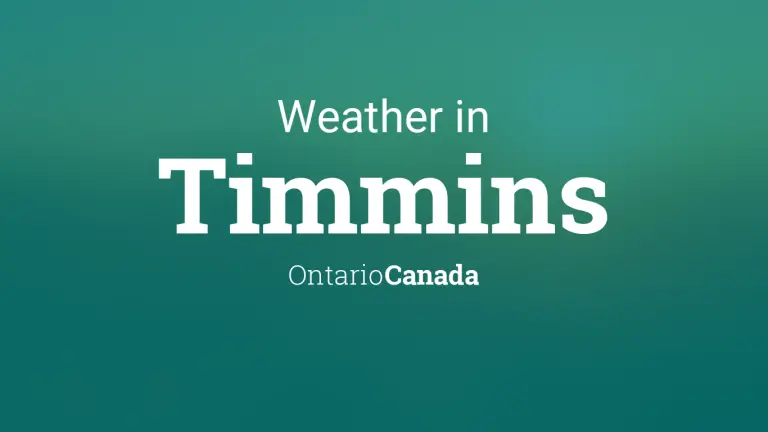 Weather Forecast in Timmins, Ontario, Canada