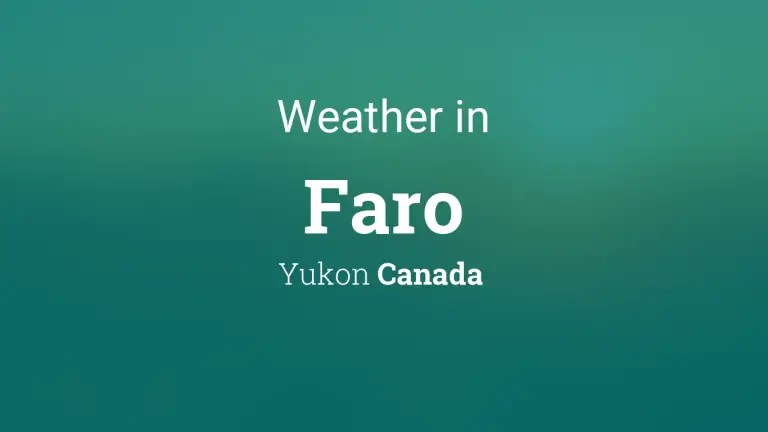 Weather Forecast in Faro, Yukon, Canada