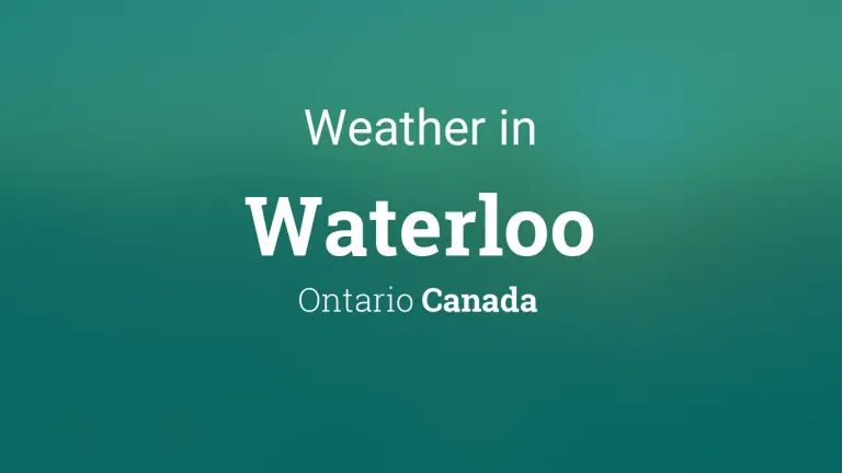 Weather Forecast in Waterloo, Ontario, Canada