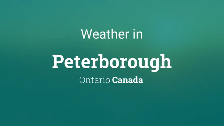 Weather Forecast in Peterborough, Ontario, Canada