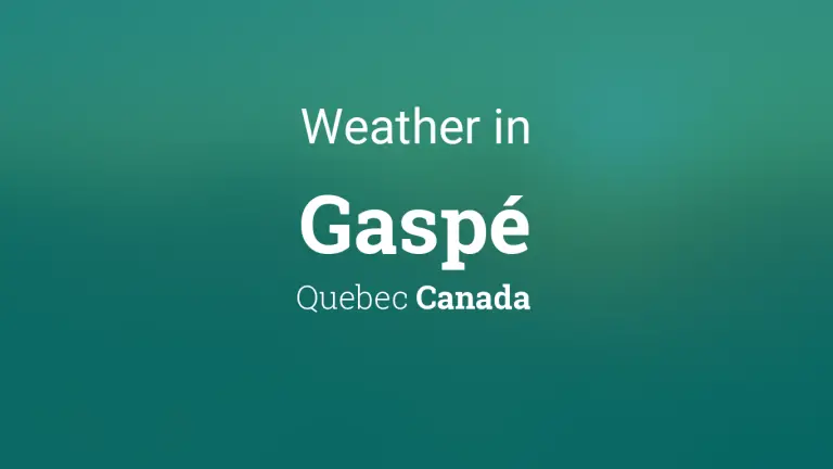 Weather Forecast in Gaspé, Quebec, Canada