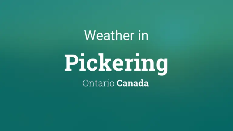 Weather Forecast in Pickering, Ontario, Canada